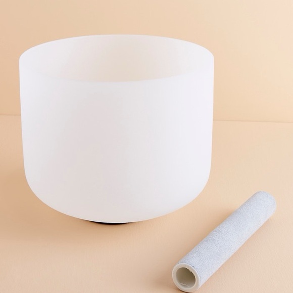 Crystal Singing Bowl white with soft stick new - Picture 4 of 8